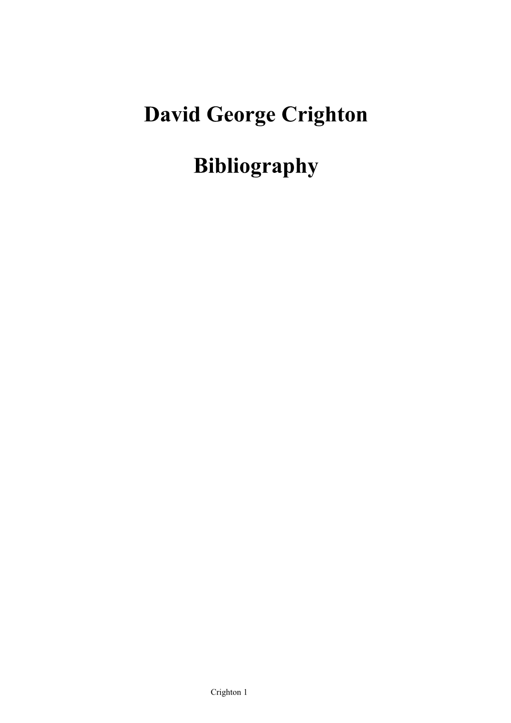 David George Crighton