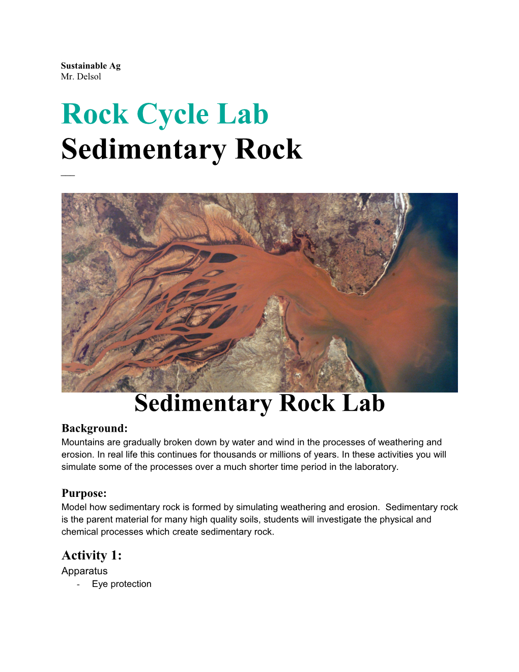 Sedimentary Rock Lab