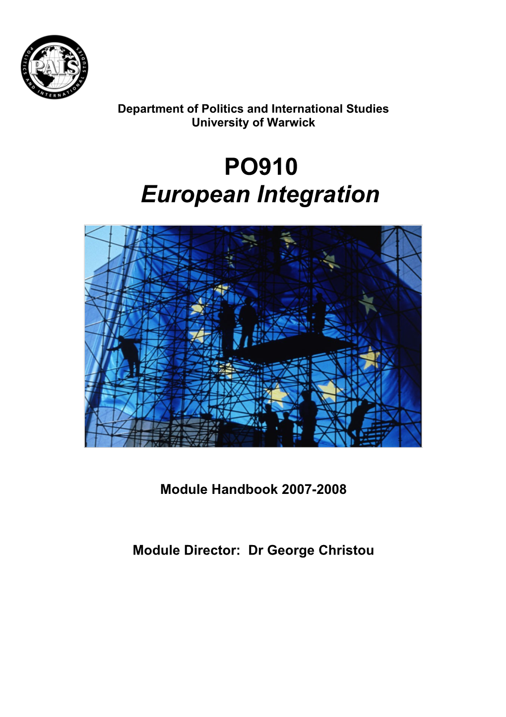 PO358 Politics of European Union Policy-Making