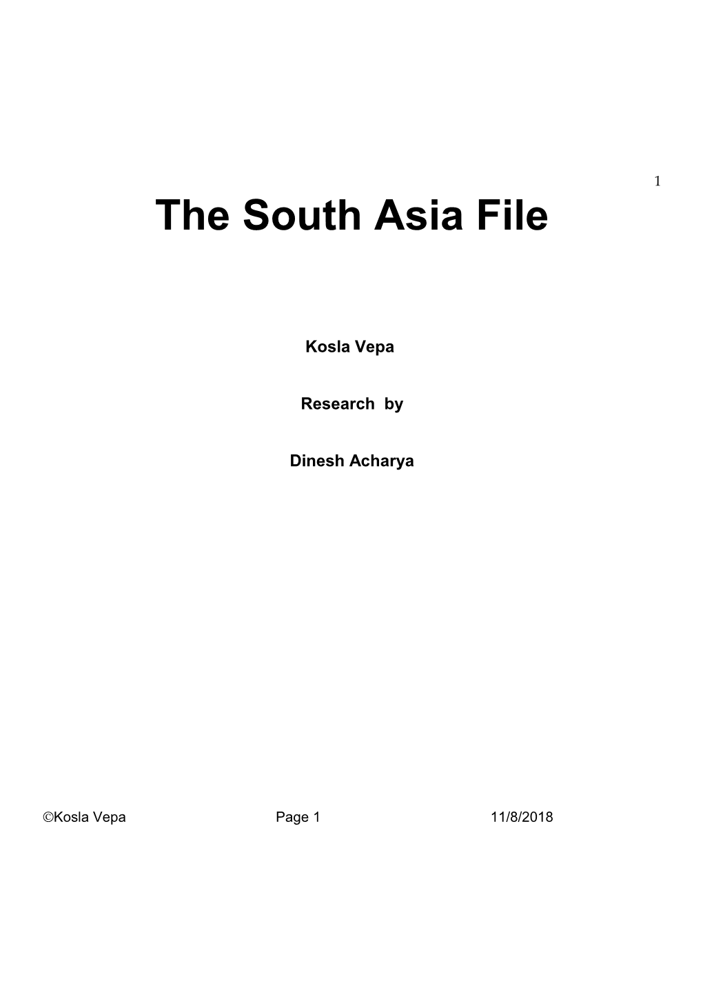 The South Asia File
