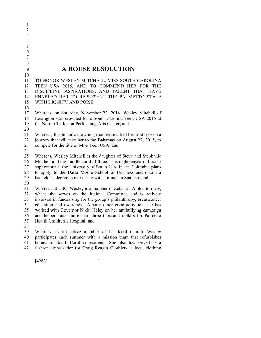 2015-2016 Bill 4283 Text of Previous Version (May 28, 2015) - South Carolina Legislature Online