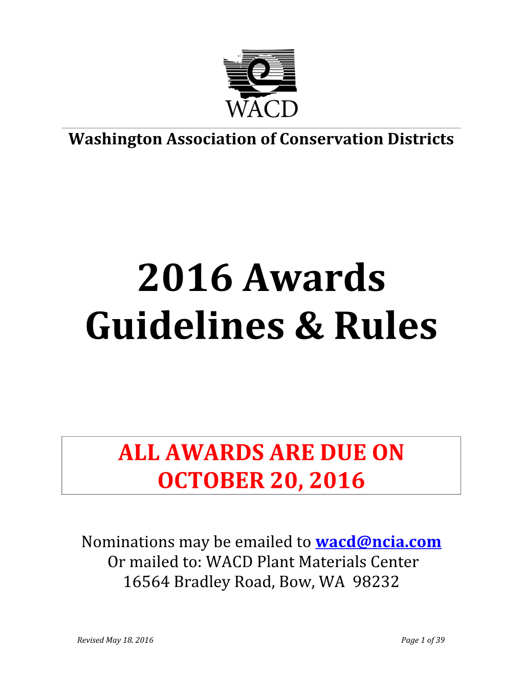 WACD Awards Program