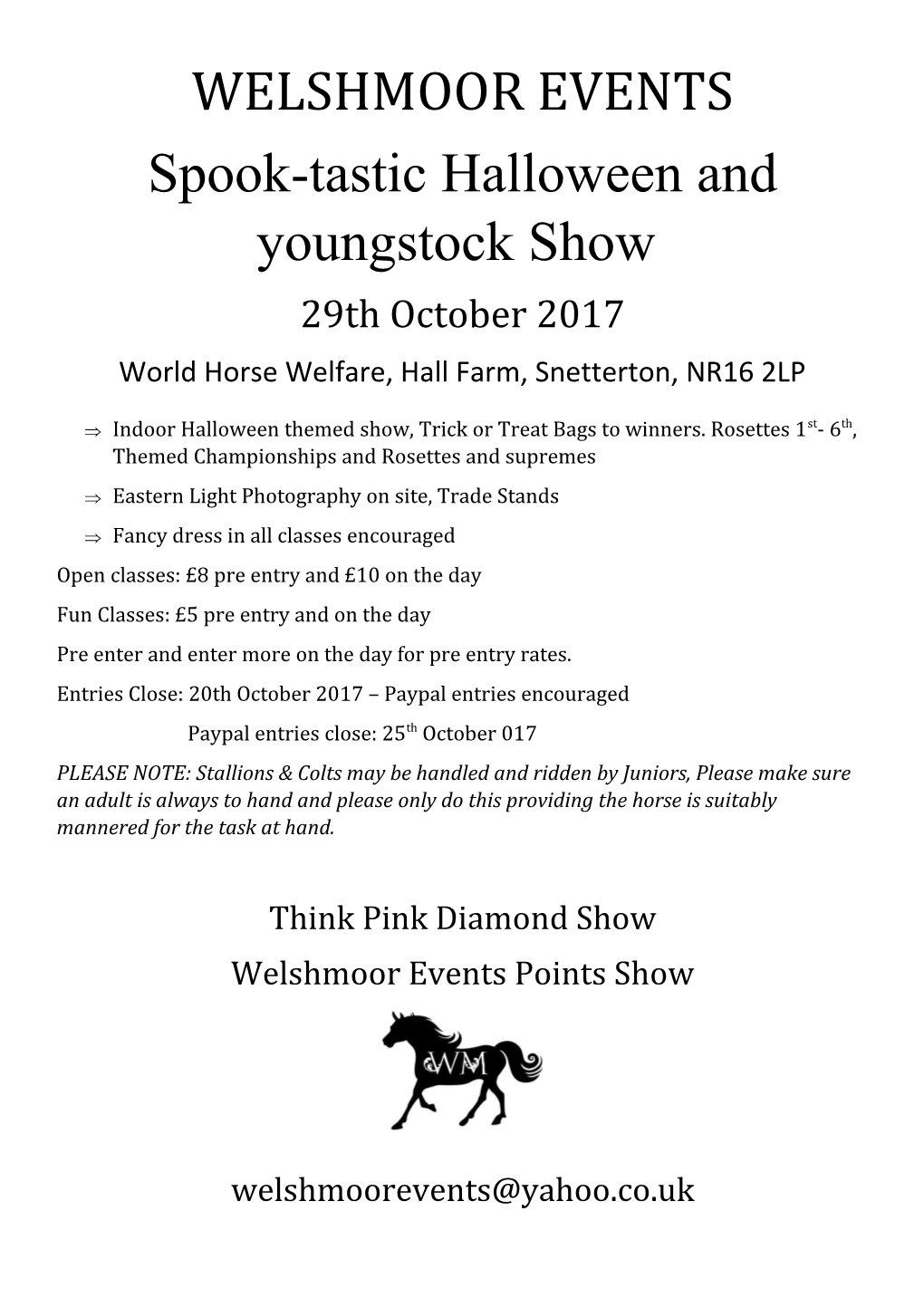 Spook-Tastic Halloween and Youngstock Show