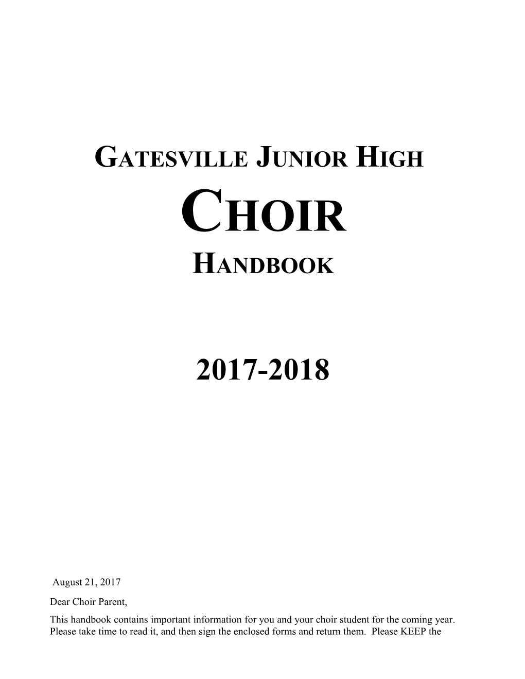 High School Choir