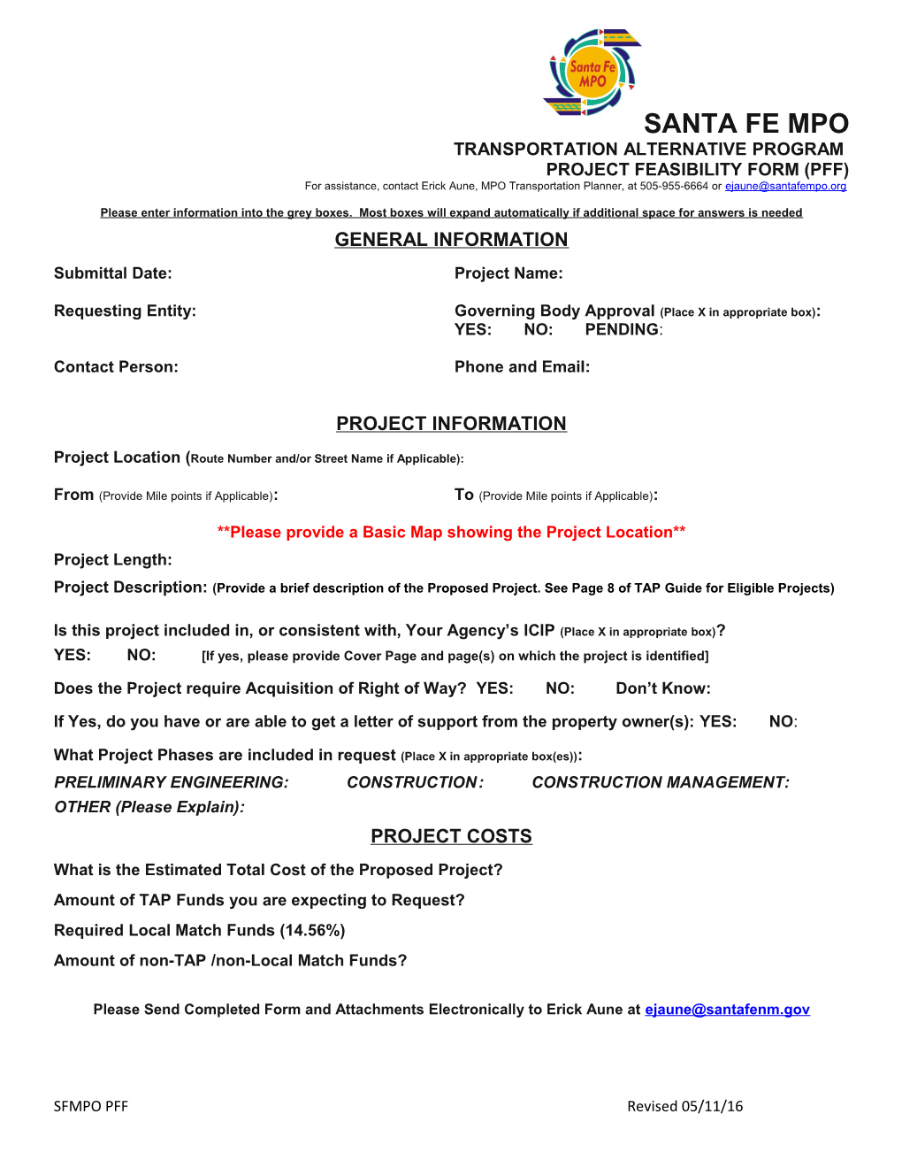 Project Feasibility Form (Pff)