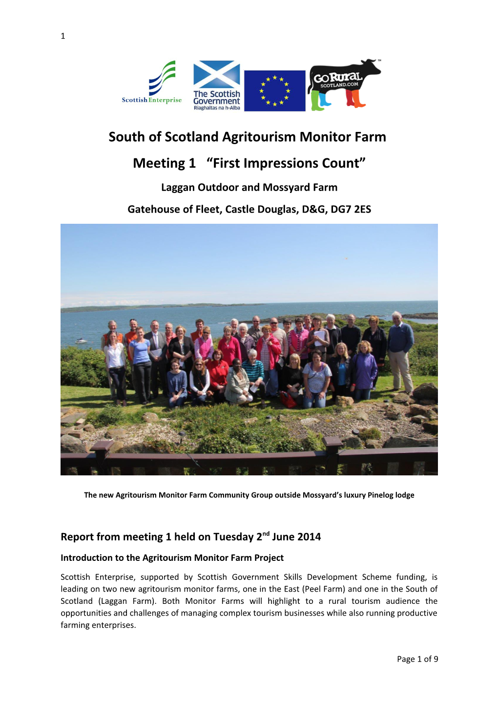 South of Scotland Agritourism Monitor Farm
