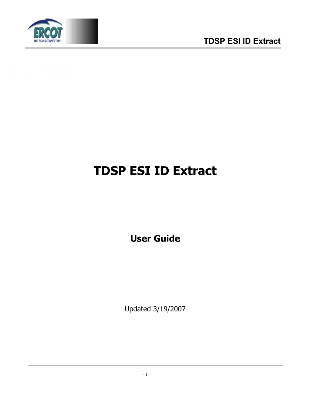 TDSP ESI ID Report