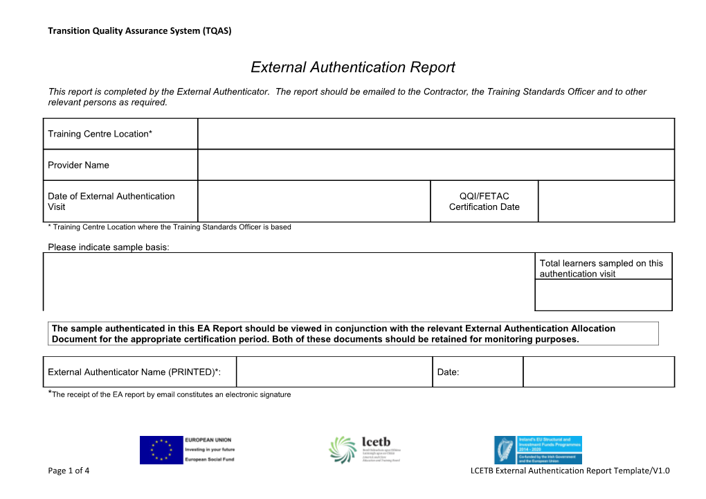Both Sides of This Form Are to Be Completed by the External Examiner After/During the Centre