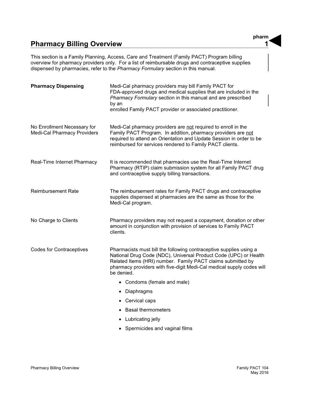 Pharmacy Billing Overview (Pharm)