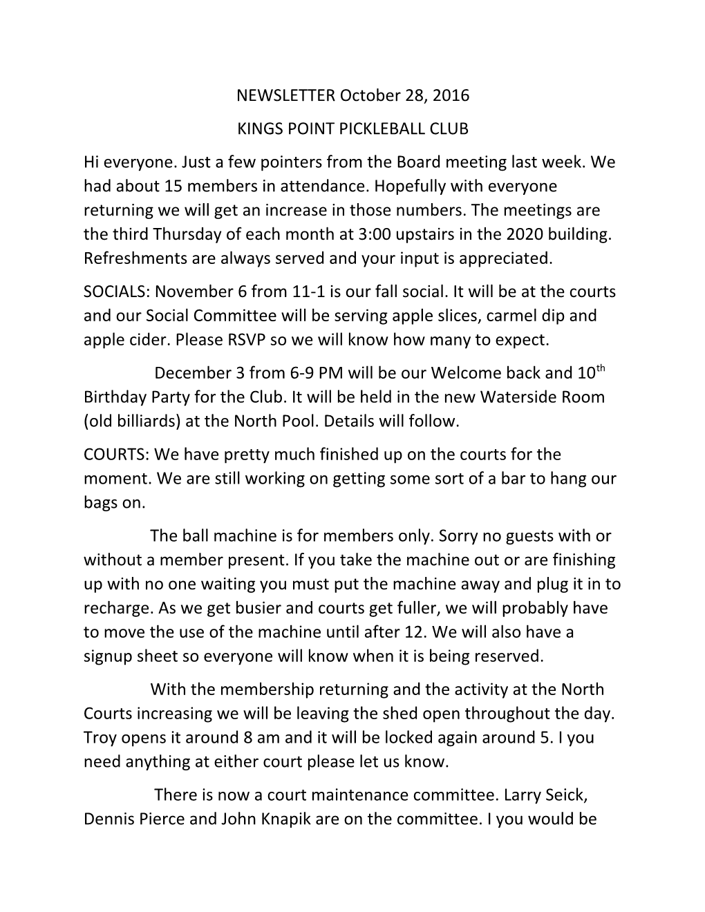 Kings Point Pickleball Club