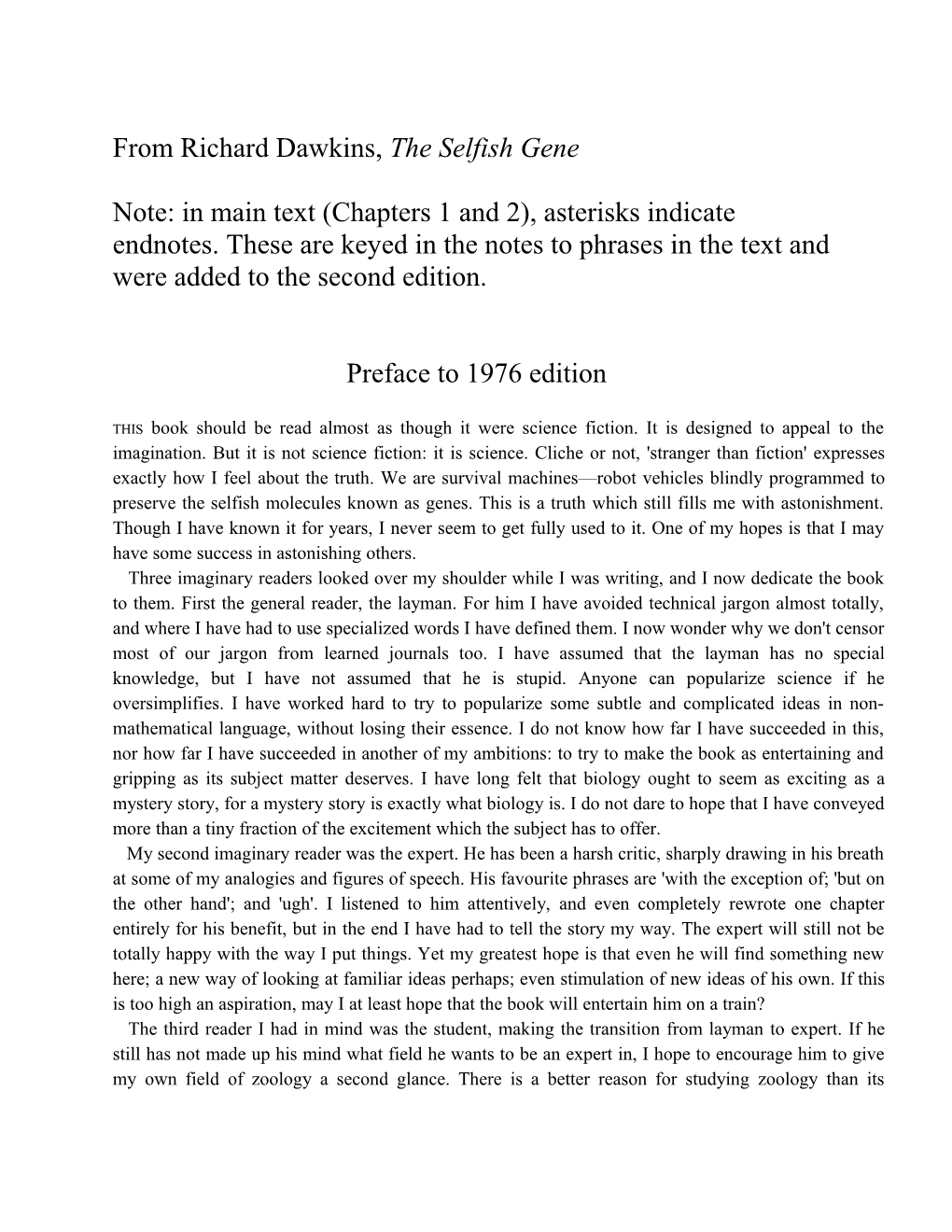 Preface to 1976 Edition