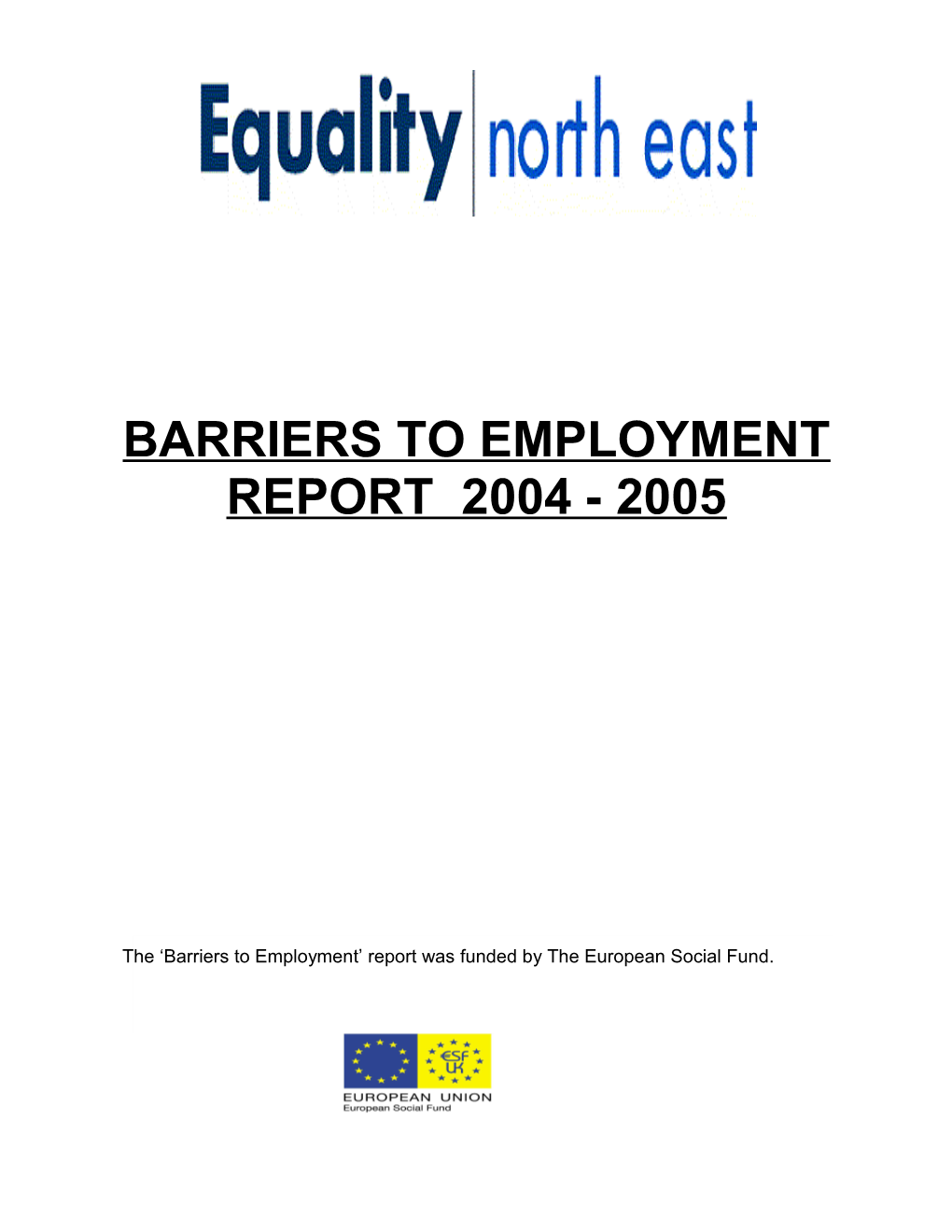 Barriers to Employment