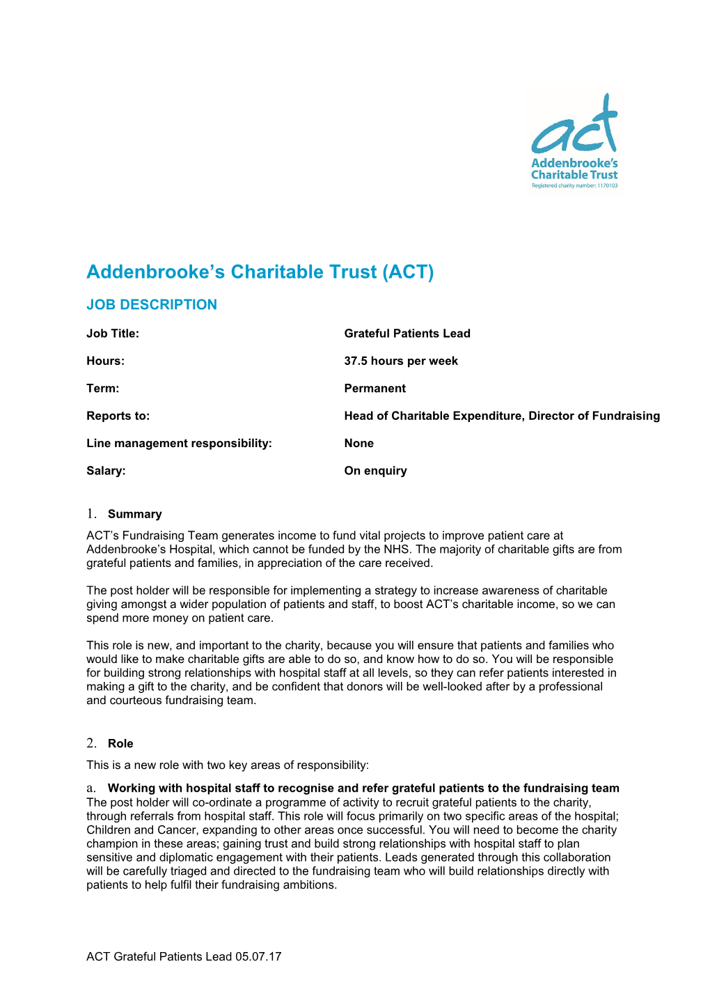 Addenbrooke S Charitable Trust (ACT)