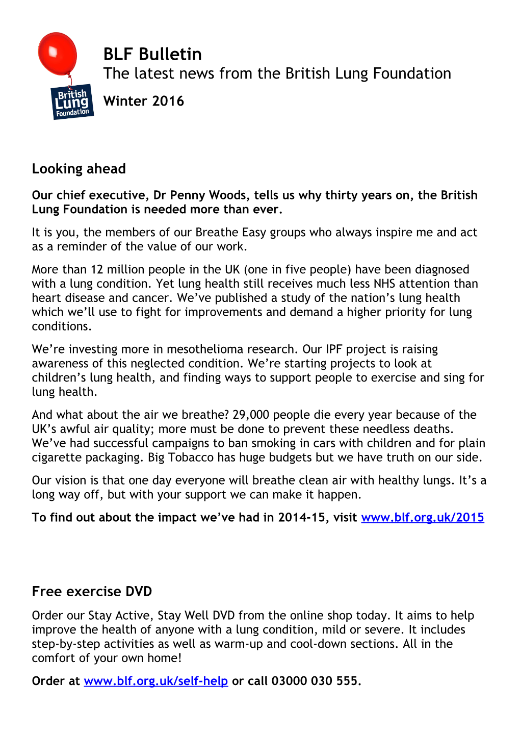 The Latest News from the British Lung Foundation