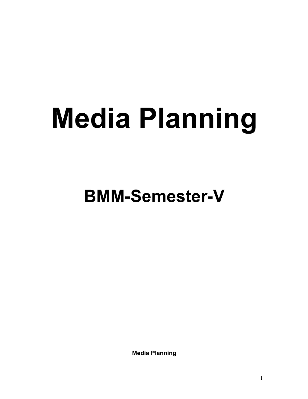 Media Planning