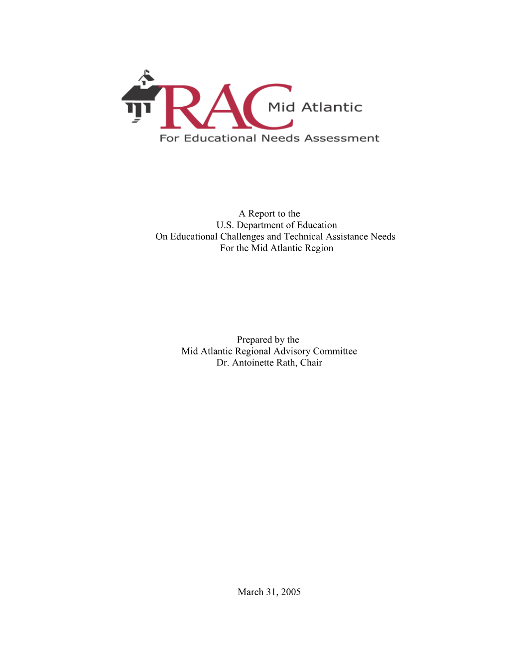 Mid Atlantic Regional Advisory Committee Report (MS Word)