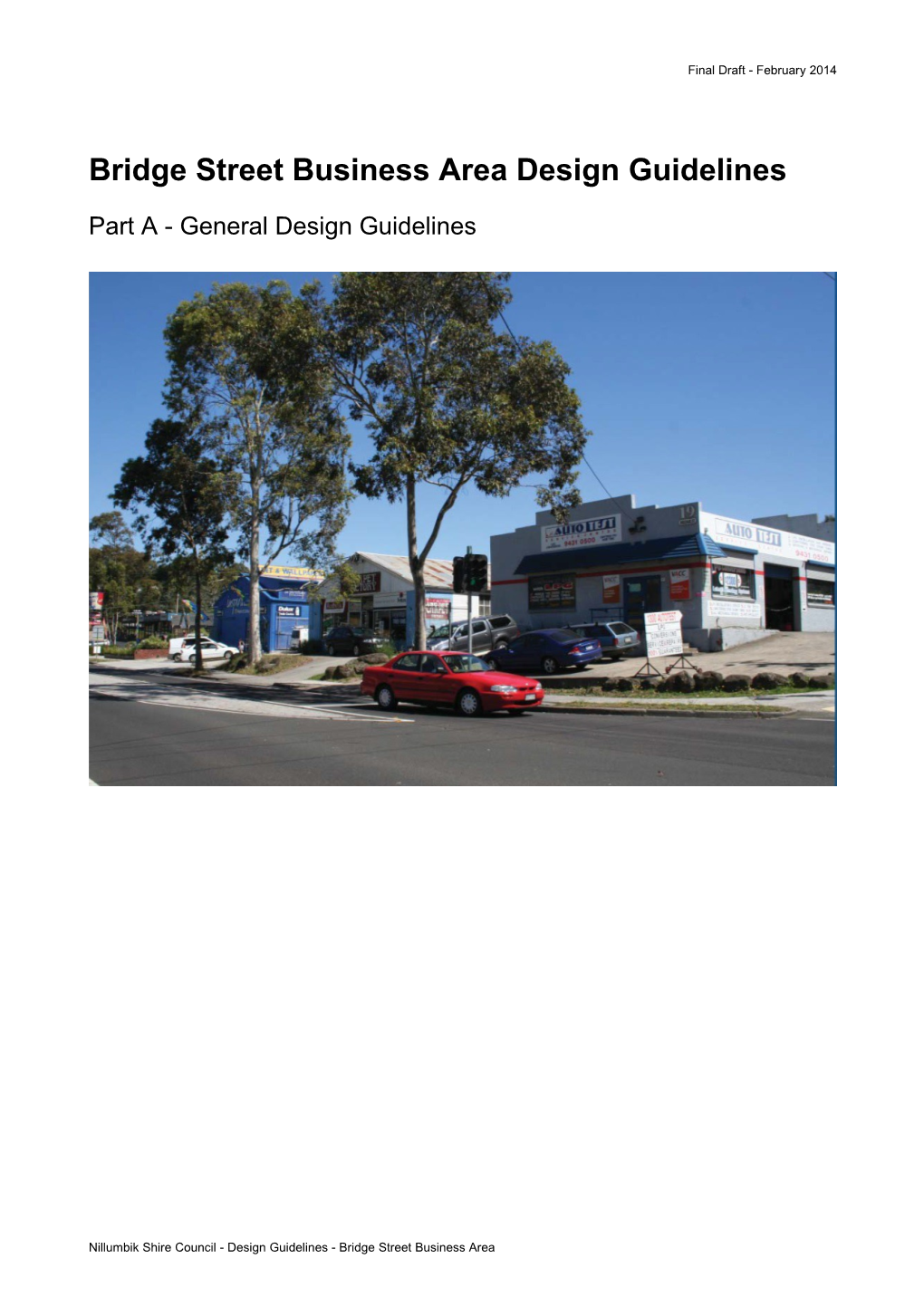Bridge Street Business Area Design Guidelines