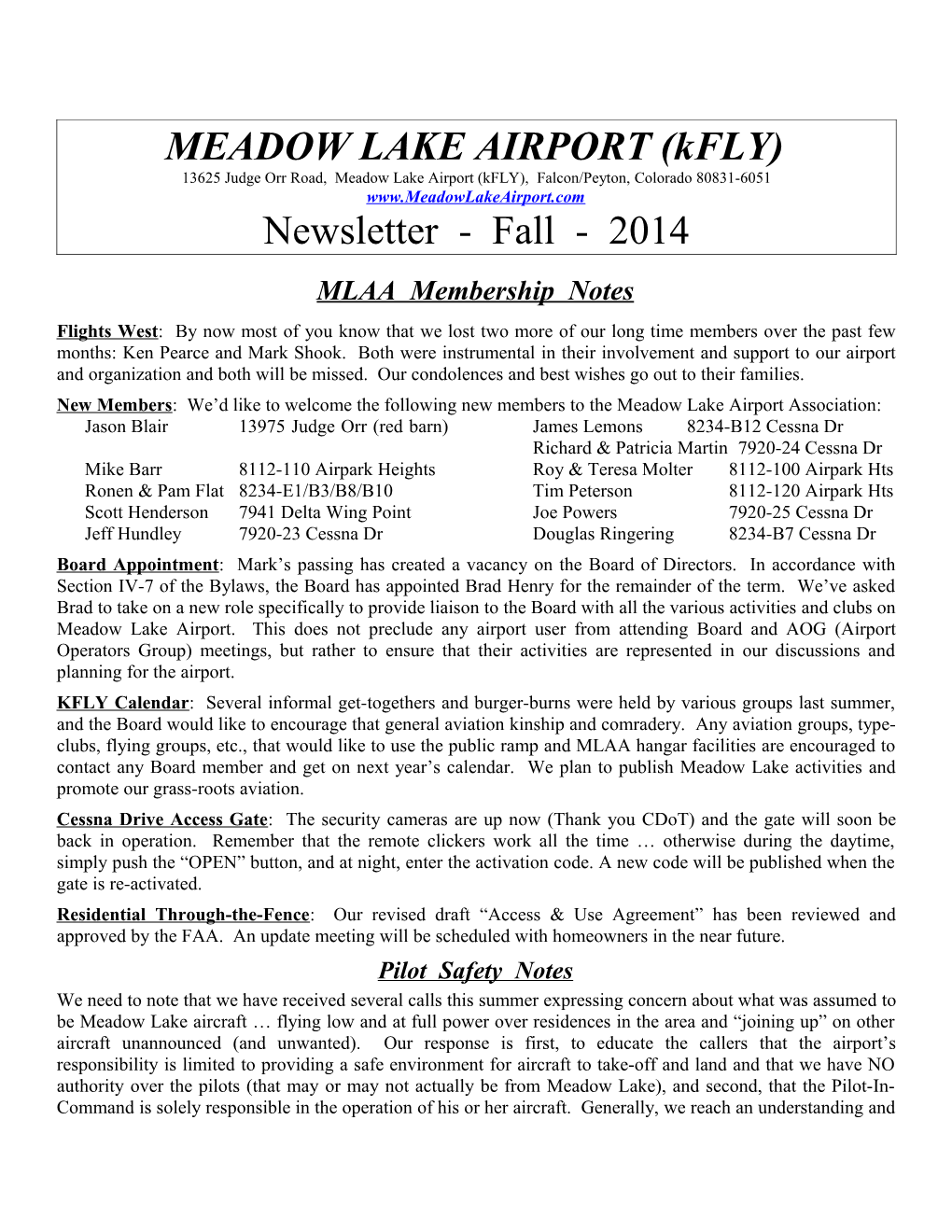 Meadow Lake Airport (00V*)