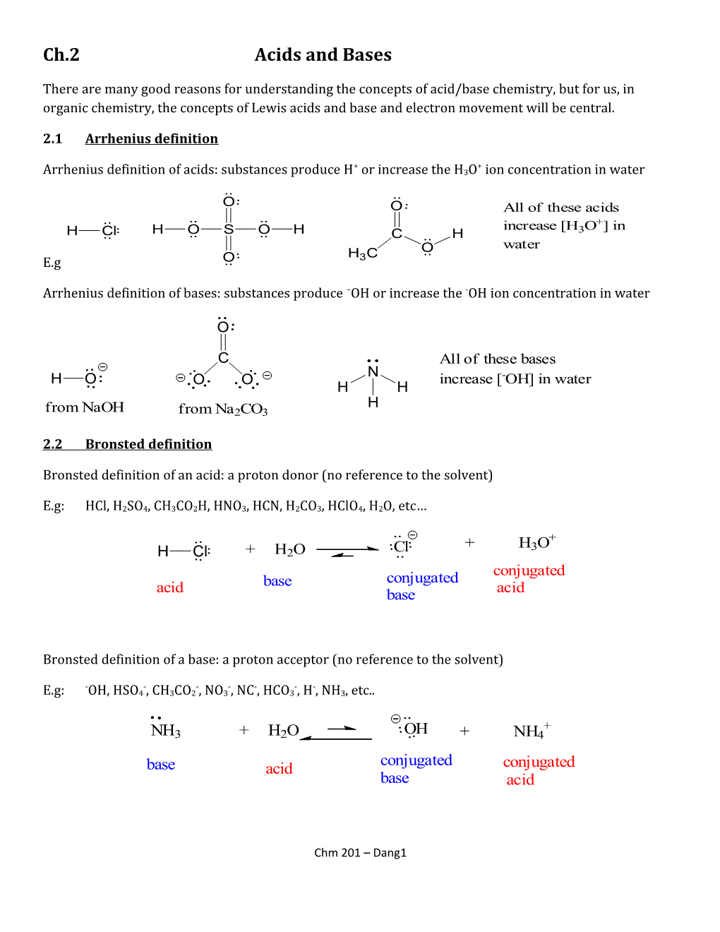 Ch.2Acids and Bases