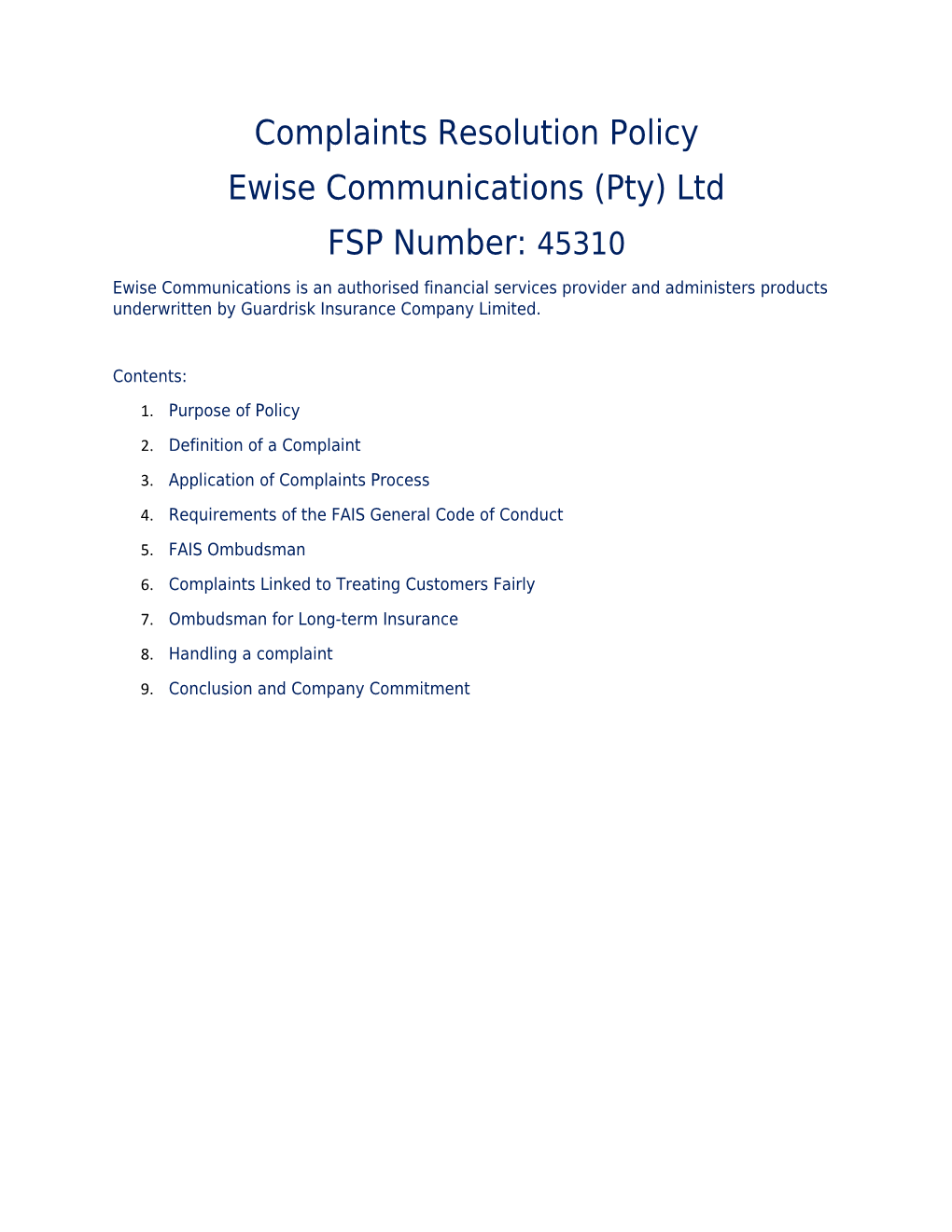 Ewise Communications (Pty) Ltd