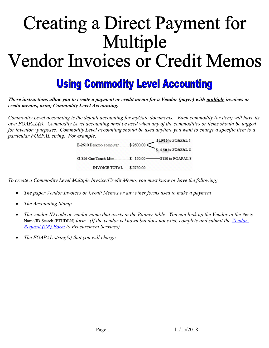 Creating a Payment Or Credit on an Invoice/Credit Memo Form