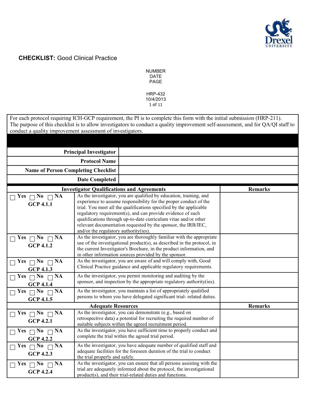 HRP-432 - Good Clinical Practice