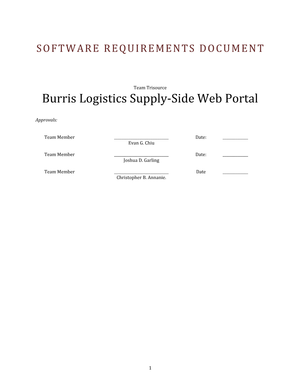 Softwarerequirements Document