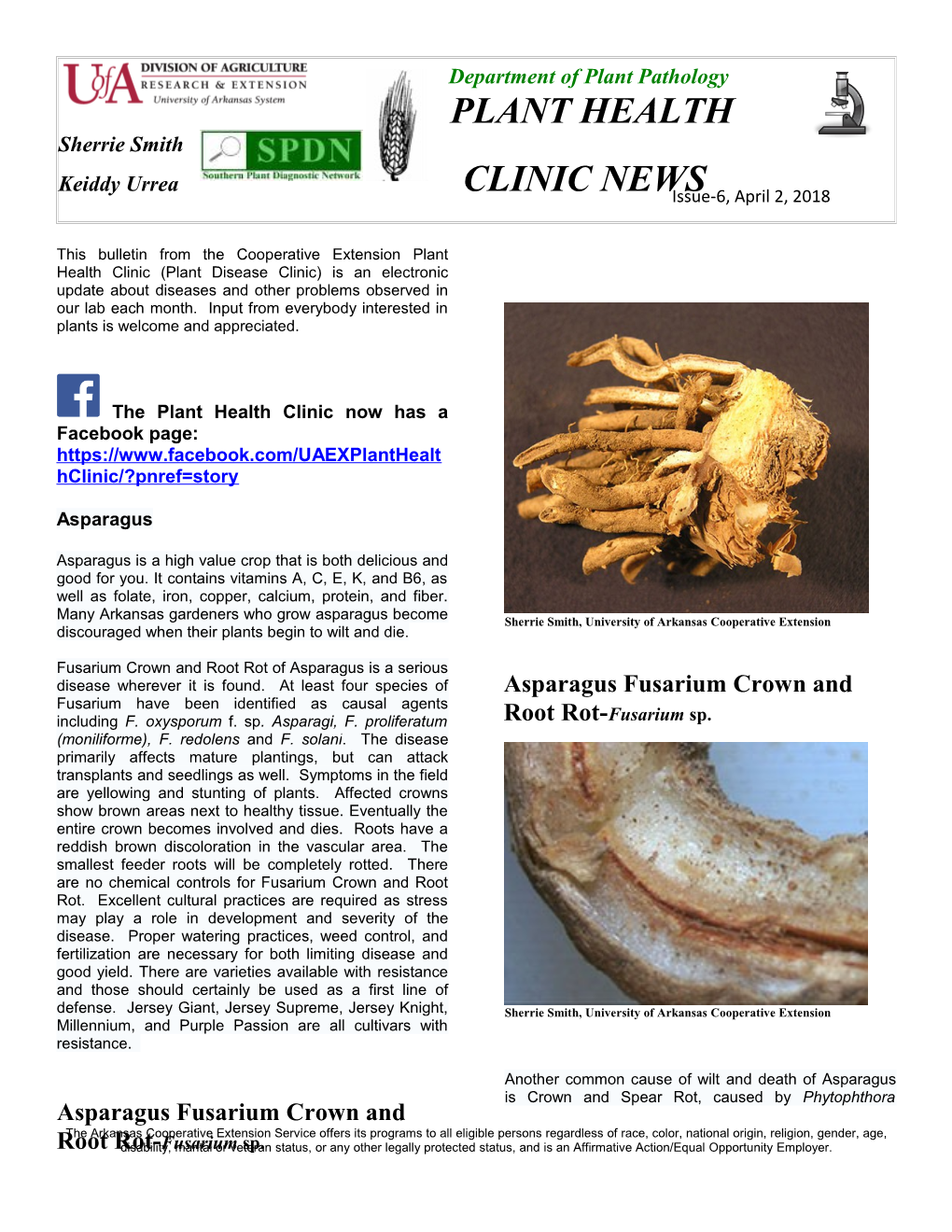 Plant Health Clinic Newsletter-Issue 6, 2018