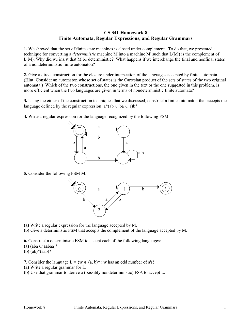 Finite Automata, Regular Expressions, and Regular Grammars