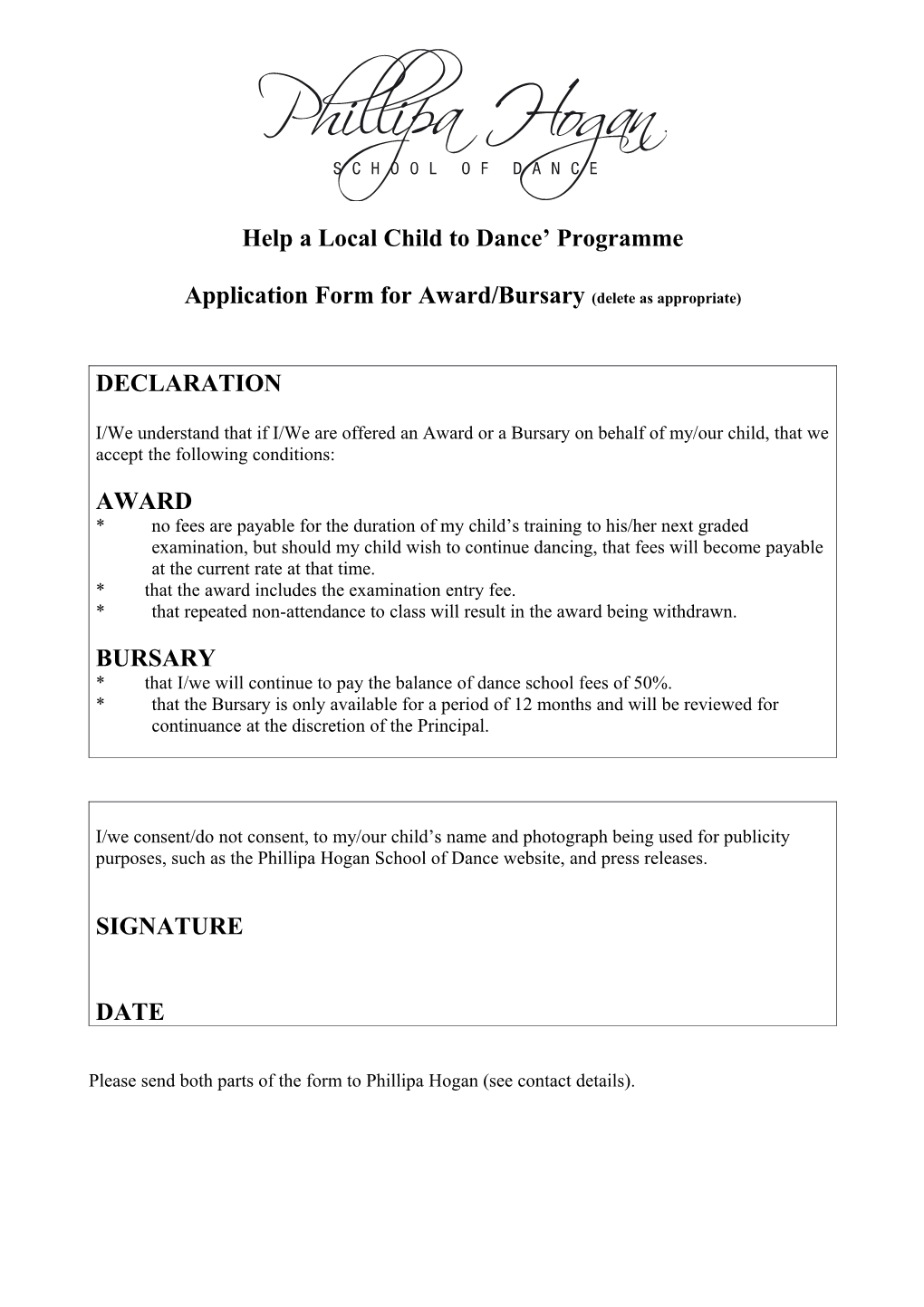 Help a Local Child to Dance Programme
