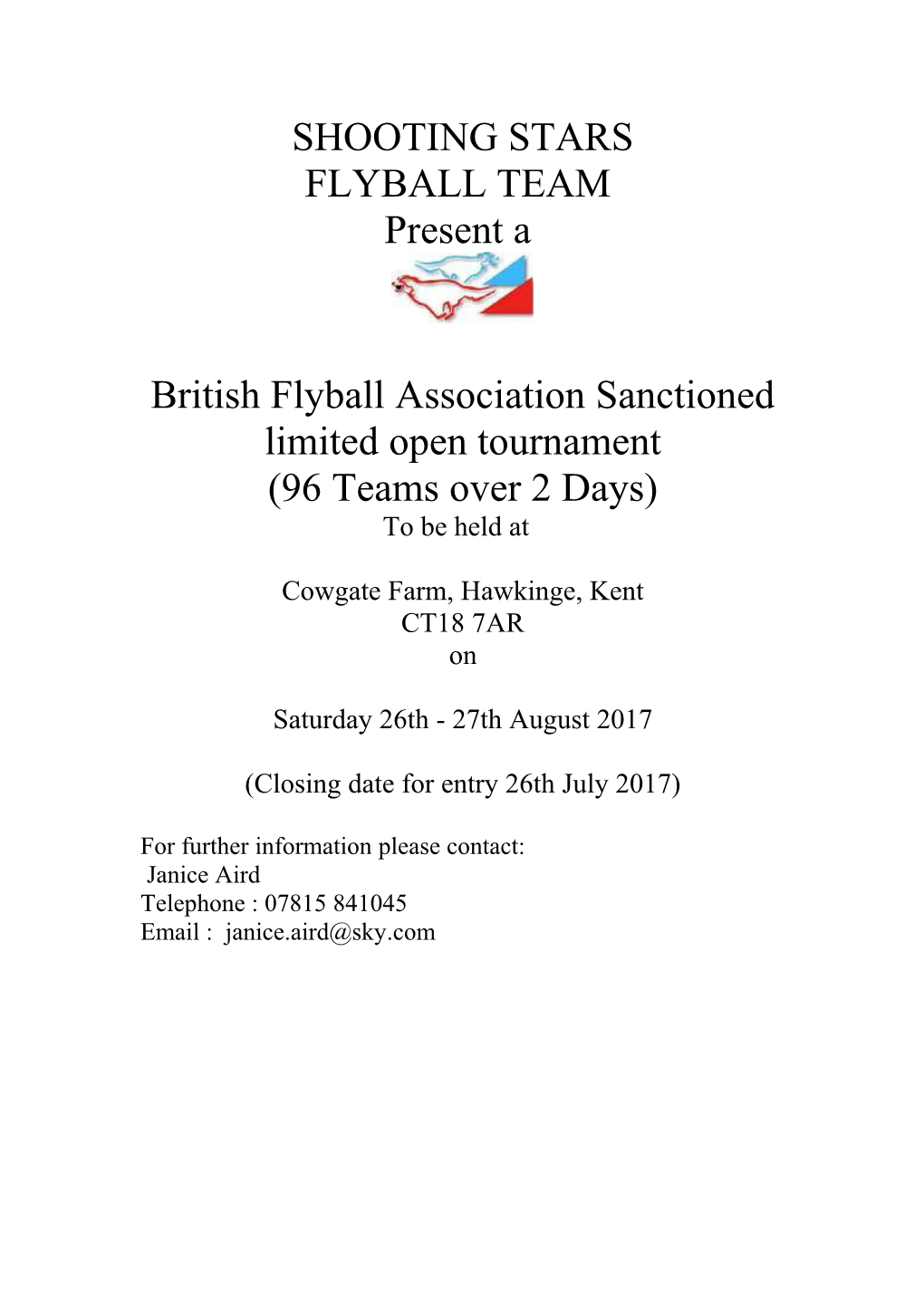 British Flyball Association Sanctioned