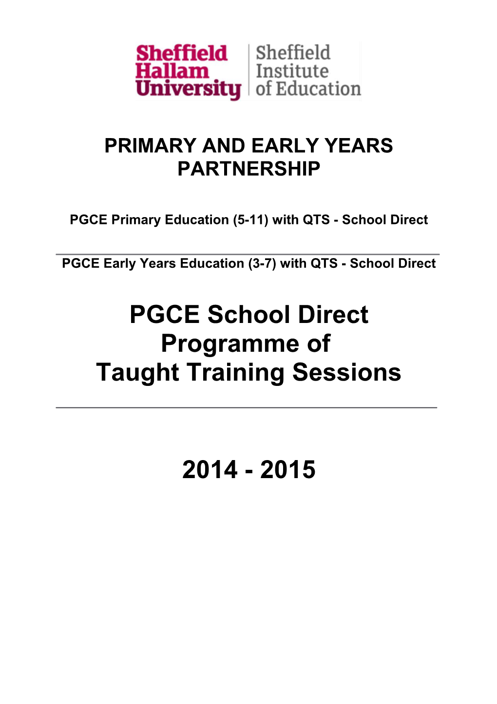 PGCE Primary Education (5-11) with QTS - School Direct