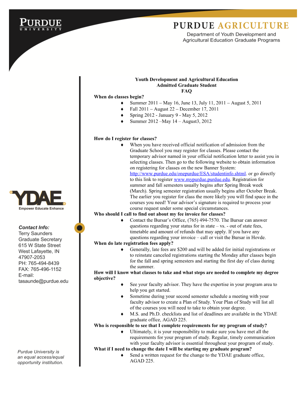 Youth Development and Agricultural Education