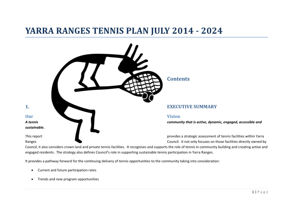 3.The Importance of Tennis to Yarra Ranges