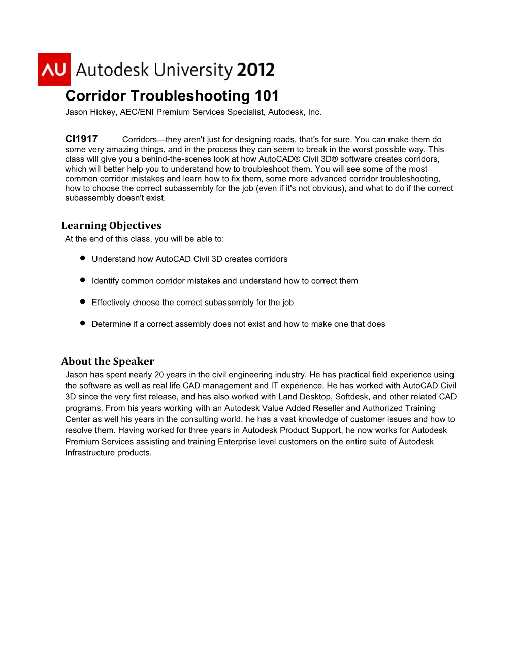 Corridor Troubleshooting 101