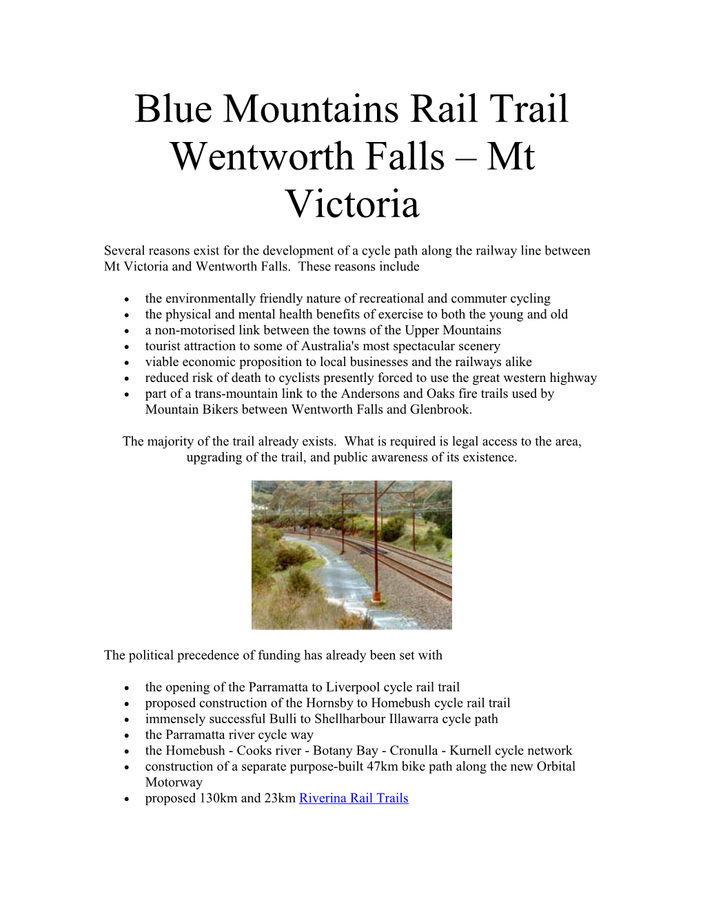 Blue Mountains Rail Trail