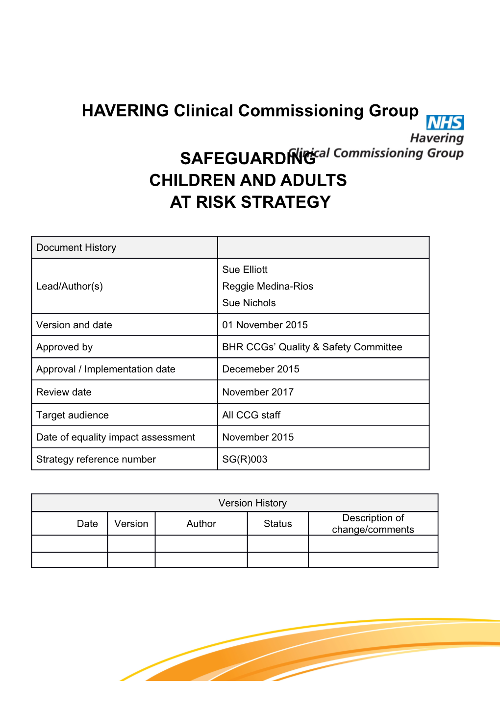 HAVERING Clinical Commissioning Group