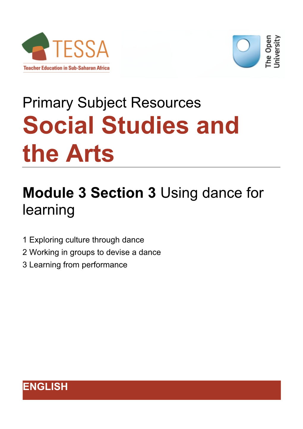 Section 3 : Using Dance for Learning
