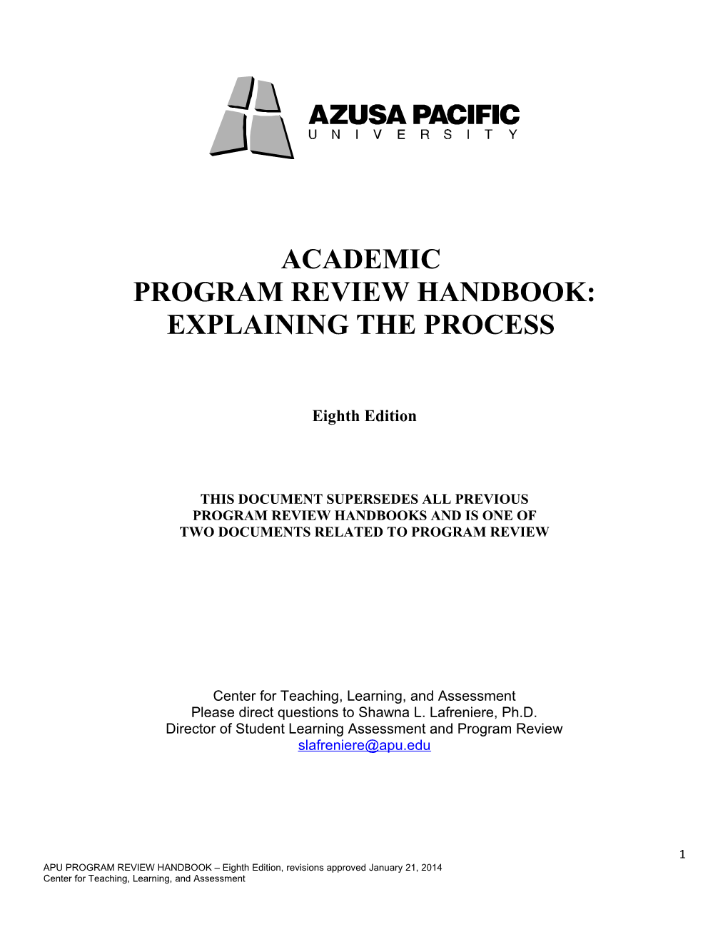 Program Review Handbook