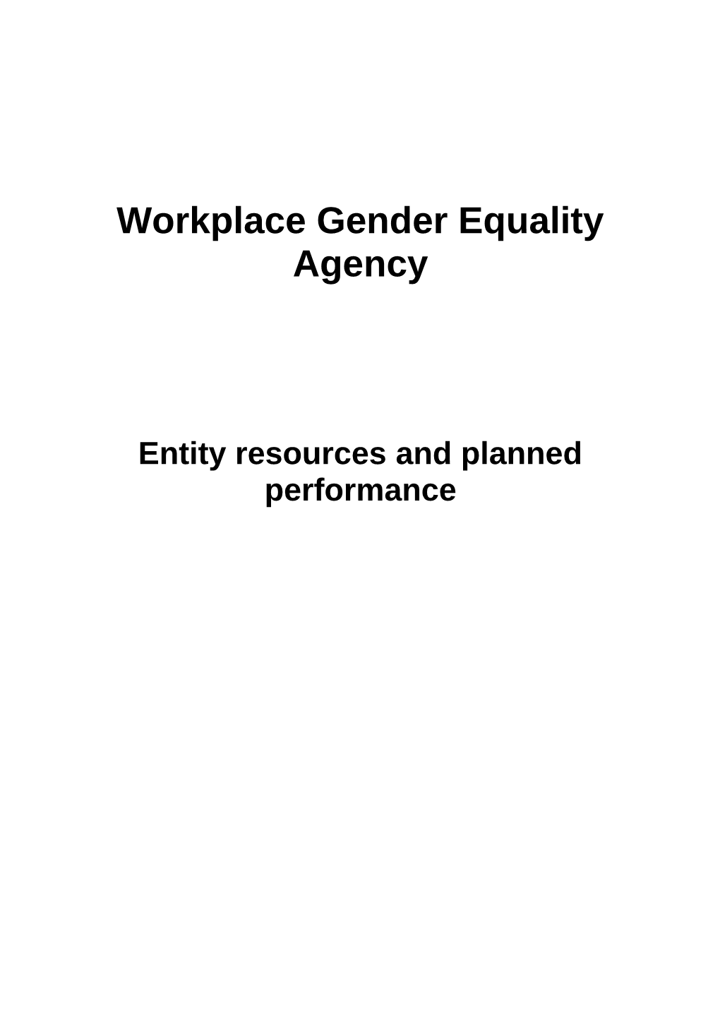 Workplace Gender Equality Agency