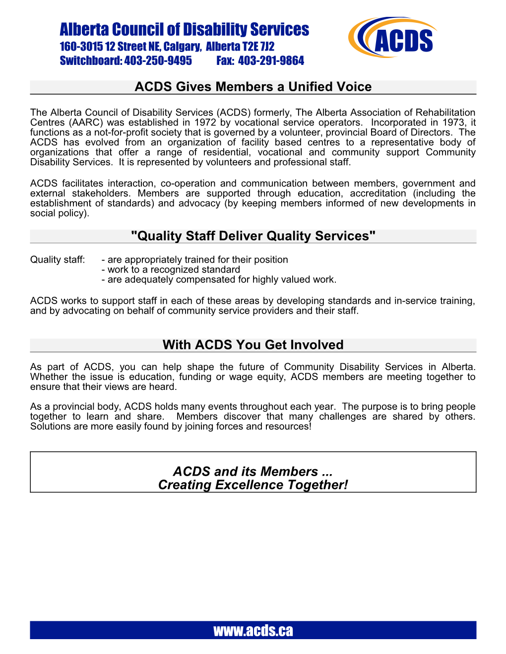 ACDS Membership Application