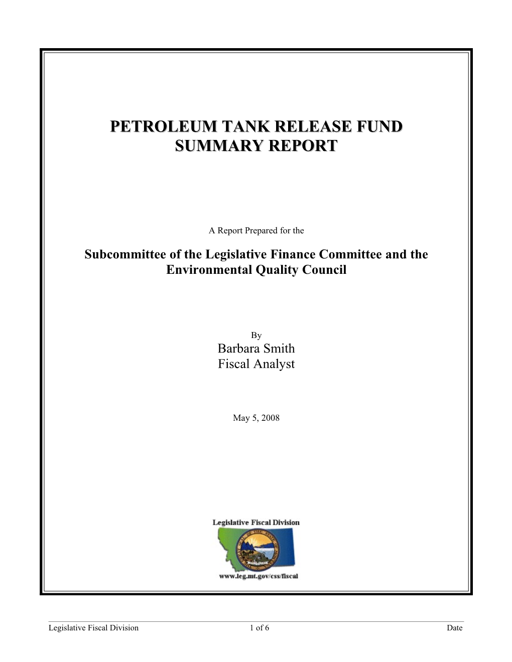 Petroleum Tank Release Fund