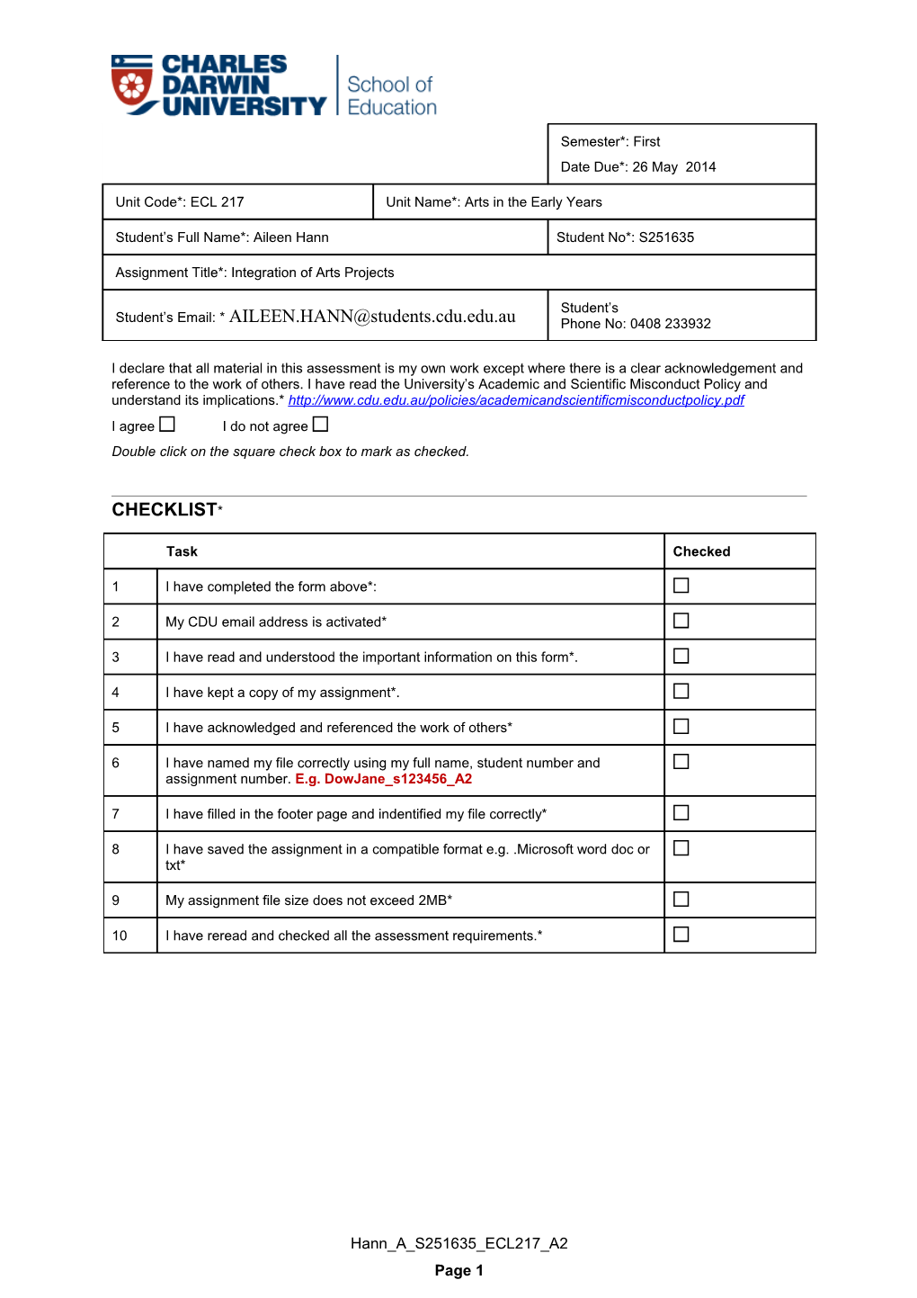 Double Click on the Square Check Box to Mark As Checked