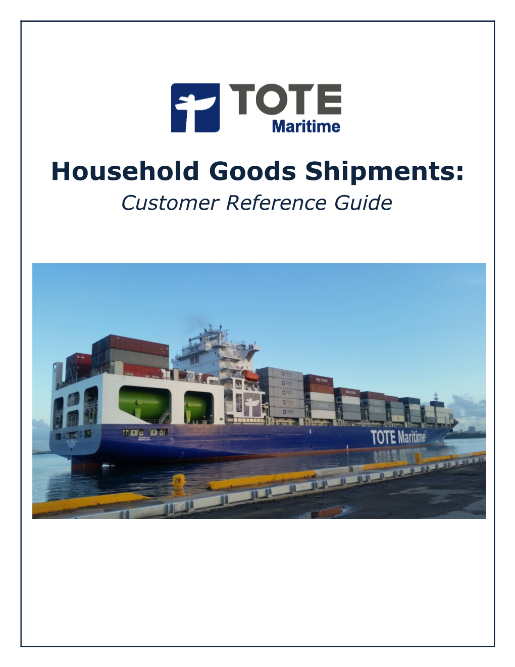 Household Goods Shipments Packet