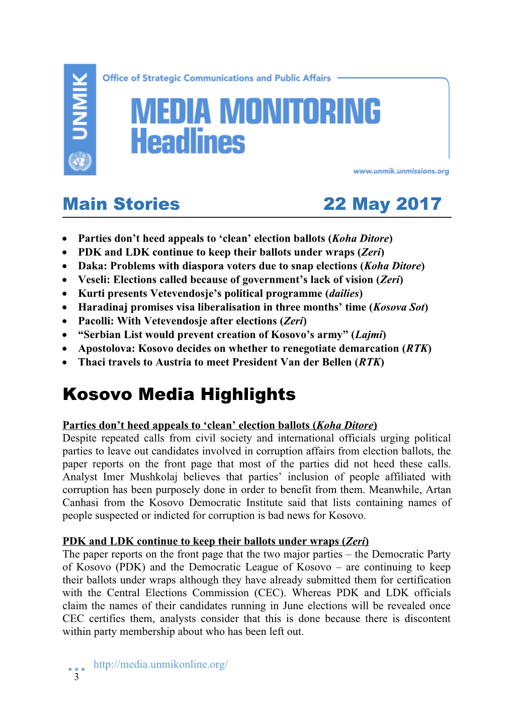 Main Stories 22 May2017
