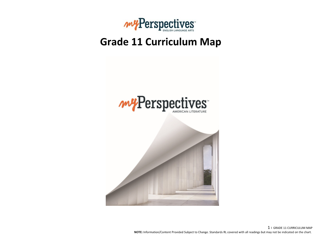 Grade 11 Curriculum Map