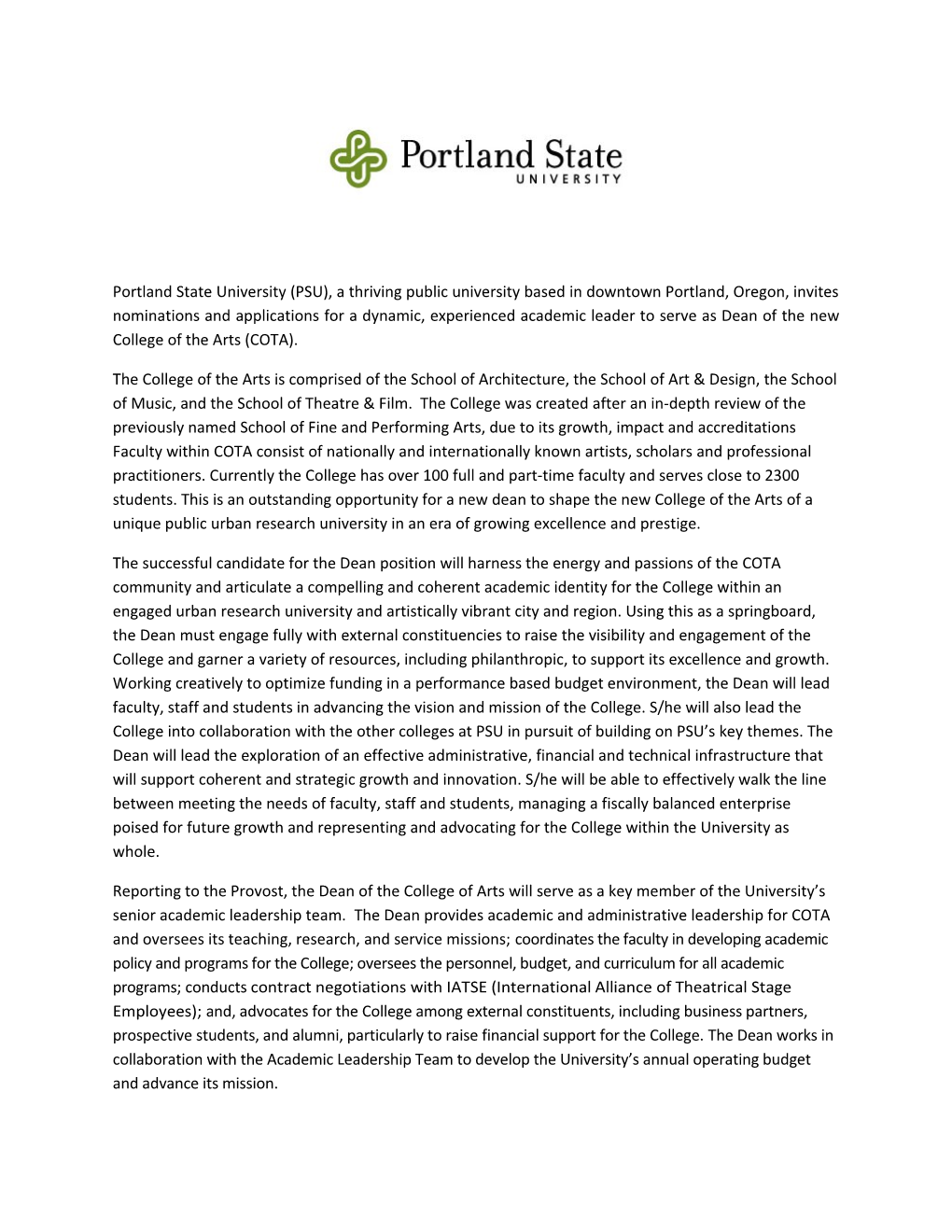 Portland State University (PSU), a Thriving Public University Based in Downtown Portland