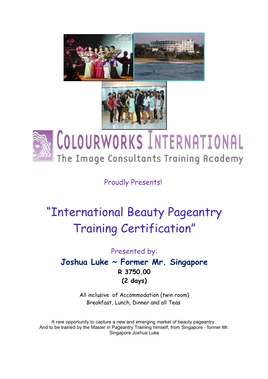 International Beauty Pageantry Training Certification
