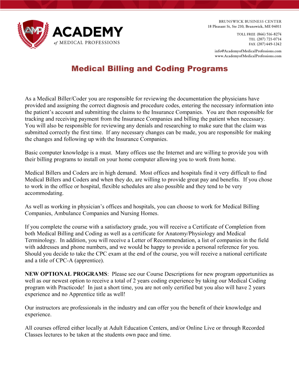 Medical Billing and Coding Programs
