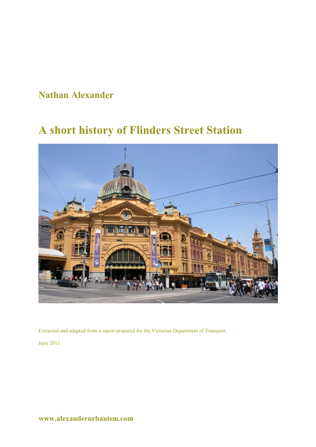 A Short History of Flinders Street Station